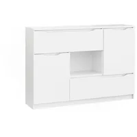 Vicco Kommode Ruben, Weiß 120 x 84 cm Sideboard Mehrzweckschrank Schrank