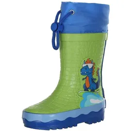 Playshoes Dino Gummistiefel Blau/Orange 27