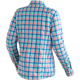 Maier Sports Funktionsbluse MAIER SPORTS "Nanni", Damen, Gr. 40, kariert, 85% Polyester, 15% Viscose, Blusen, Damen Bluse, langarm Karobluse für Outdoor und Freizeit