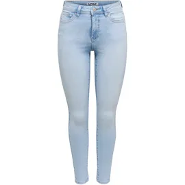 Only Skinny-fit-Jeans "ONLWAUW MID SKINNY DNM TAI640", Damen, Gr. L, Länge 32, light blau denim, Denim/Jeans, Obermaterial: 83% Baumwolle, 15% Polyester, 2% Elasthan, unifarben, Jeans