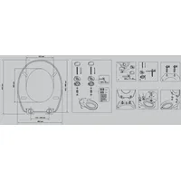 Primaster WC-Sitz mit Absenkautomatik Schiefer schwarz