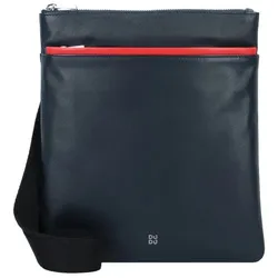 DuDu Panay Umhängetasche Leder 24 cm  blau