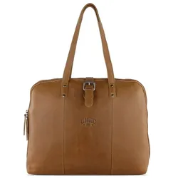 Klondike 1896 Gold Charles Aktentasche Leder 37 cm Laptopfach cognac