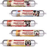 Fleischeslust-Tiernahrung 33x 80g Fleischeslust meat & treat Mixpaket I (5 Sorten) Trainingssnack für Hunde