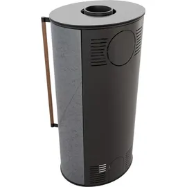 Kratki Erik Ø150 Stahl Grey Satin/Jatoba Holz