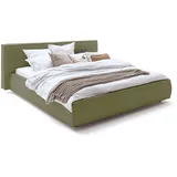KAWOLA Bett CARLO Polsterbett Stoff olivgrün 180x200cm
