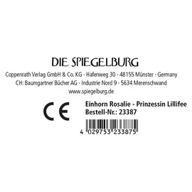 Die Spiegelburg Einhorn Rosalie 30 cm Mehrfarbig