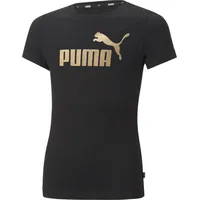Puma Puma, Mädchen, Sportshirt, ESS+ Logo Tee G puma black-gold (51) 110