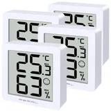 Pearl 4er-Set Kompakte Thermo- & Hygrometer, Komfort- & Min./ Max.-Anzeige