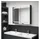 vidaXL Spiegelschrank 80 cm schwarz