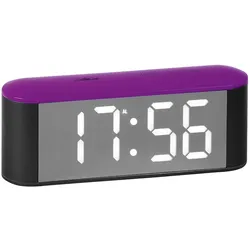 Atlanta 1133/8 Wecker mit LED-Anzeige Grau / Violett