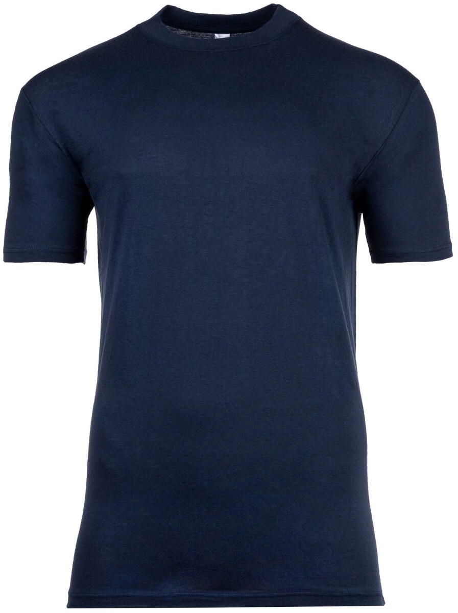 HOM Herren T-Shirt Crew Neck - Tee Shirt Harro New, kurzarm, Rundhals, einfarbig Blau XL