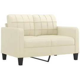 vidaXL 2-Sitzer-Sofa Creme 120 cm Kunstleder