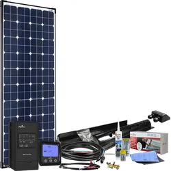 Solaranlage "150W MPPT 12V Wohnmobil Komplettset EBL-Option", schwarz (baumarkt), Solarmodule, High-End Solarmodul
