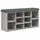 vidaXL Schuhbank 102 x 50 x 32 cm grau / grau