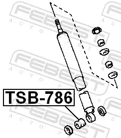 FEBEST Distanzrohr, Stoßdämpfer tsb786 für TOYOTA DAIHATSU