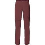 Vaude Wanderhose Damen Skomer Zip Off Pants II rot Größe 46, wasserabweisende Damen Wanderhose Zip off, atmungsaktive Trekkinghose mit Hosenbund, komfortabel & schnelltrocknend