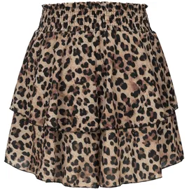 cloud5ive Miniröcke Damen Animalprint Braun/Schwarz L