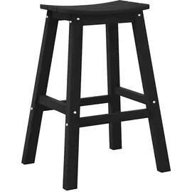 vidaXL Barhocker 2er Set Schwarz HDPE