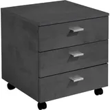 Nicht Zutreffend Rollcontainer Schubladenschrank | Dekor | Graphitfarben | 3 Schubladen