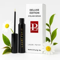 Lauri Petit® Wimpernserum ohne Hormone – Augenbrauen und Wimpern Serum Booster für starkes Wachstum von Wimpern & Augenbrauen – Hormonfrei und ohne Silikone – Lash Serum for long lashes & brow (5ml)