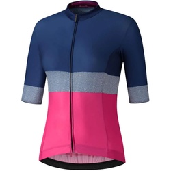 W's YURI Short Sleeve Jersey, Blue/Pink