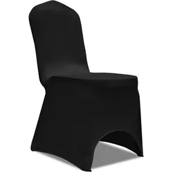 vidaXL Stretch-Stuhlhussen 100 Stk. Schwarz