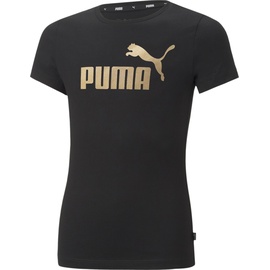 Puma Puma, Mädchen, Sportshirt, ESS+ Logo Tee (140), Schwarz, 140