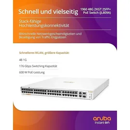 HP HPE Instant On 1960 48G 8P PoE 2XGT 2SFP+ 600W
