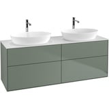 Villeroy & Boch Finion Waschtischunterschrank | für 2 Aufsatzbecken | Breite 1600 mm##Ohne Beleuchtung | Ohne Hahnlochbohrung .. FA8100GM