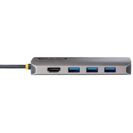 Startech Multiport Adapter 4K 60Hz HDMI Anschluss, 5Gbit/s USB-A Hub, Grau