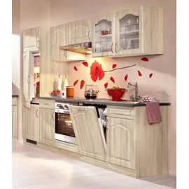 WIHO KÜCHEN Küchenzeile Linz 280 cm braun