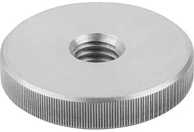RÄNDELMUTTER FLACH D=M12 D1=36 H=10, EDELSTAHL BLANK