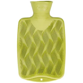 Fashy kleine Wärmflasche mit 3D Oberfläche, 0,8 L, 6404, Grün