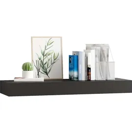 vidaXL Schweberegal mit Schublade 80 x 25 x 8 cm Schwarz