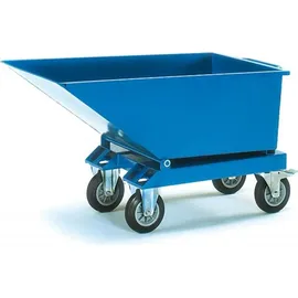 FETRA Muldenkipper Stahl 250 l blau mit Ablasshahn