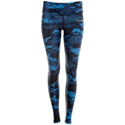 Leggings WINSHAPE "AEL102-Military", Damen, Gr. XXL, Normalgrößen, blau (camo blau), 80% Polyester, 20% Elasthan, Hosen, mit Kompressionseffekt