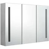vidaXL LED-Spiegelschrank fürs Bad Betongrau 89x14x62 cm
