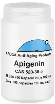 25 g  Apigenin (der Wirkstoff in der Kamille): Vorbeugen statt reparieren - 250 Kapseln zu je 100 mg