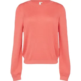 QS Strickpullover mit Struktur Orange XL