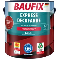 Baufix Express Deckfarbe 2.5 Liter, skandinavisch rot, matt,
