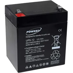 Powery Blei-Gel Akku UP5-12 12V 5Ah
