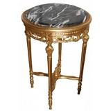 Casa Padrino Barock Beistelltisch Rund Gold ModY16 73 x 47 cm Antik Stil