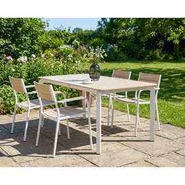 Beliani Feletto Gartentisch 180 x 90 x 75 cm Beige