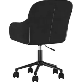 vidaXL Bürostuhl Drehbar Samt Schwarz