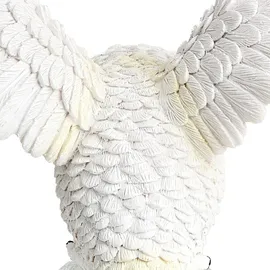 COM-FOUR com-four® LED-Figur Eule mit Glaskugel - LED Beleuchtung zum Hinstellen mit Timer-Funktion - dekorative Weihnachtsfigur