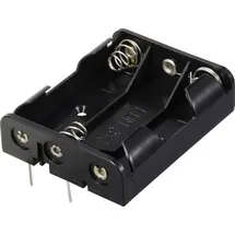 TRU Components TC-13220536 Batteriehalter 3x Mignon (AA) Kontaktpole (L x B x H) 60 x 48 x 16 mm