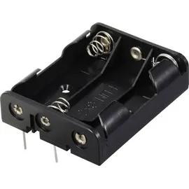 TRU Components TC-13220536 Batteriehalter 3x Mignon (AA) Kontaktpole (L x B x H) 60 x 48 x 16 mm