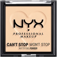 NYX Professional Makeup Can't Stop Won't Stop Mattifying Powder Matte Finish, Farbton: Light