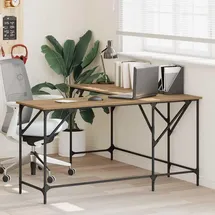vidaXL Schreibtisch Artisan-Eiche 149 x 149 x 75 cm